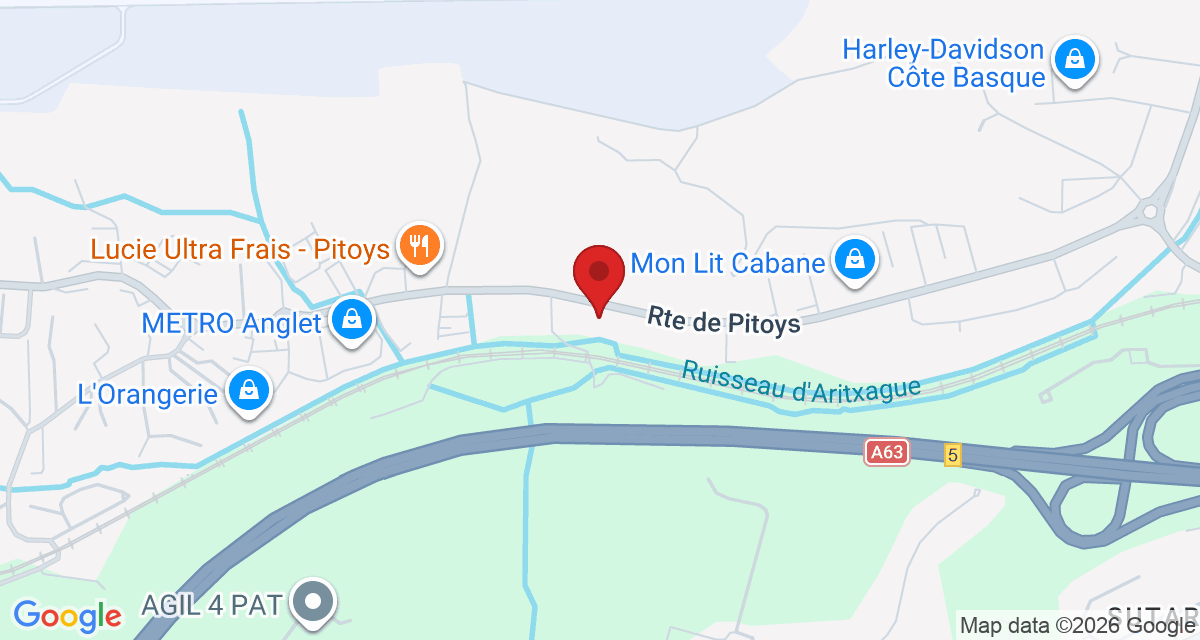 Carte de localisation Savelys Anglet