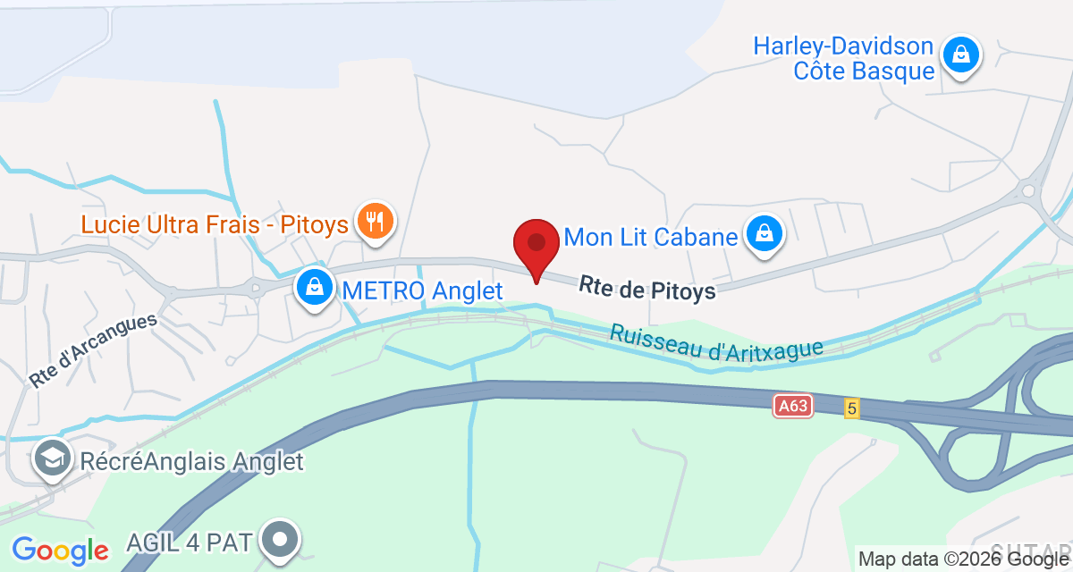 Carte de localisation Savelys Anglet