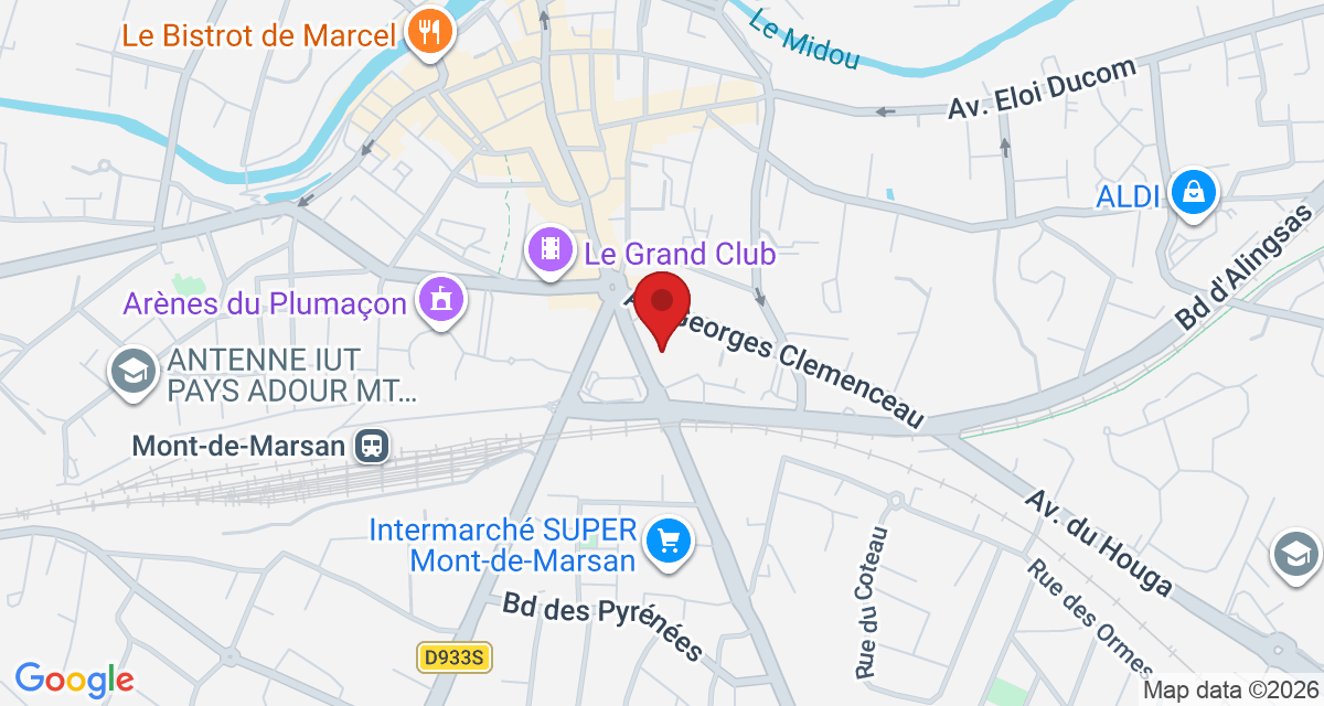 Carte de localisation Savelys Mont-de-Marsan