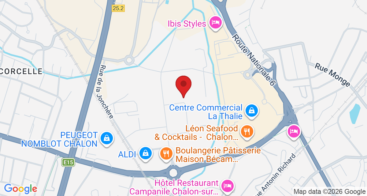 Carte de localisation Savelys Chalon-sur-Saône Thalie