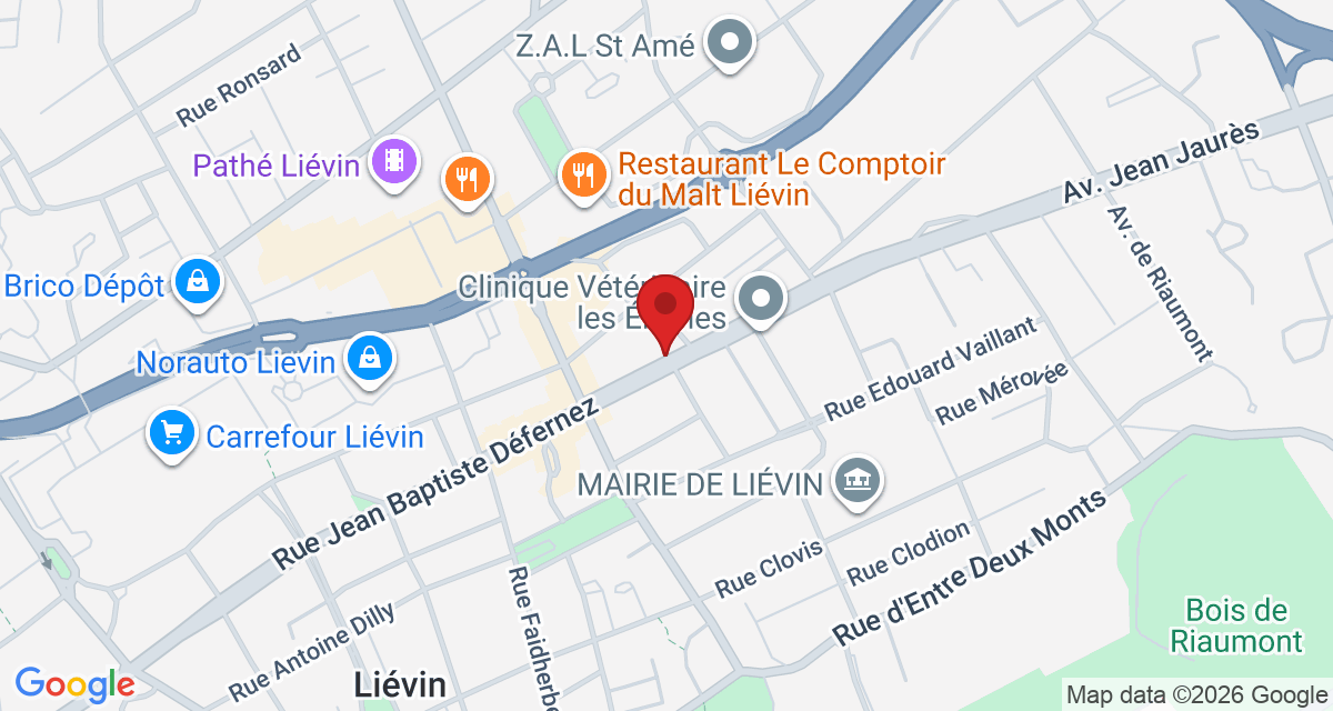 Carte de localisation Savelys Liévin